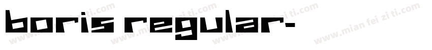 boris regular字体转换